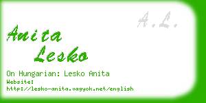 anita lesko business card